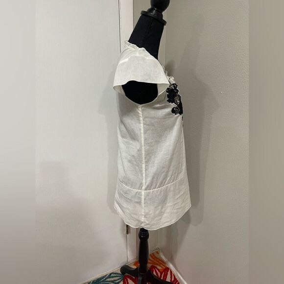 Pinko Top with Black, Gold & Silver Embroidery - Picture 7 of 14